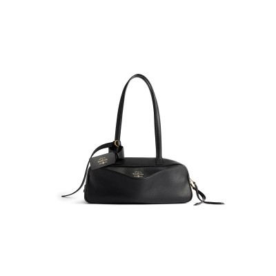 BALENCIAGA WOMEN'S CARRIE BOWLING BAG SMALL IN BLACK 8329202ABNQ1000 (30.9*11.9*11.9cm)